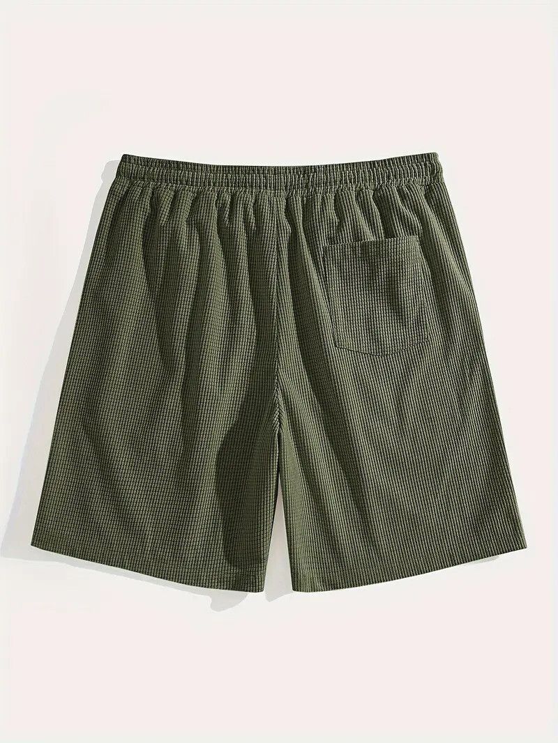 FABRIPPLE Men’s Green Slim Fit Shorts for Summer - Image 2